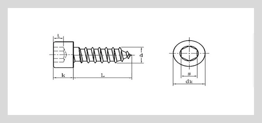 Hex Socket Cheese Head Tapping Screw details